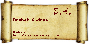 Drabek Andrea névjegykártya