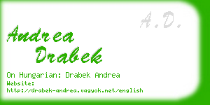 andrea drabek business card